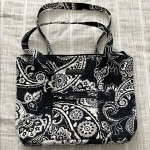 Vera Bradley Black and White Paisley Tote